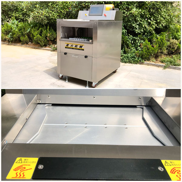 蔬果生鮮保鮮膜包裝機-蔬菜基地凈菜保鮮膜包裝機